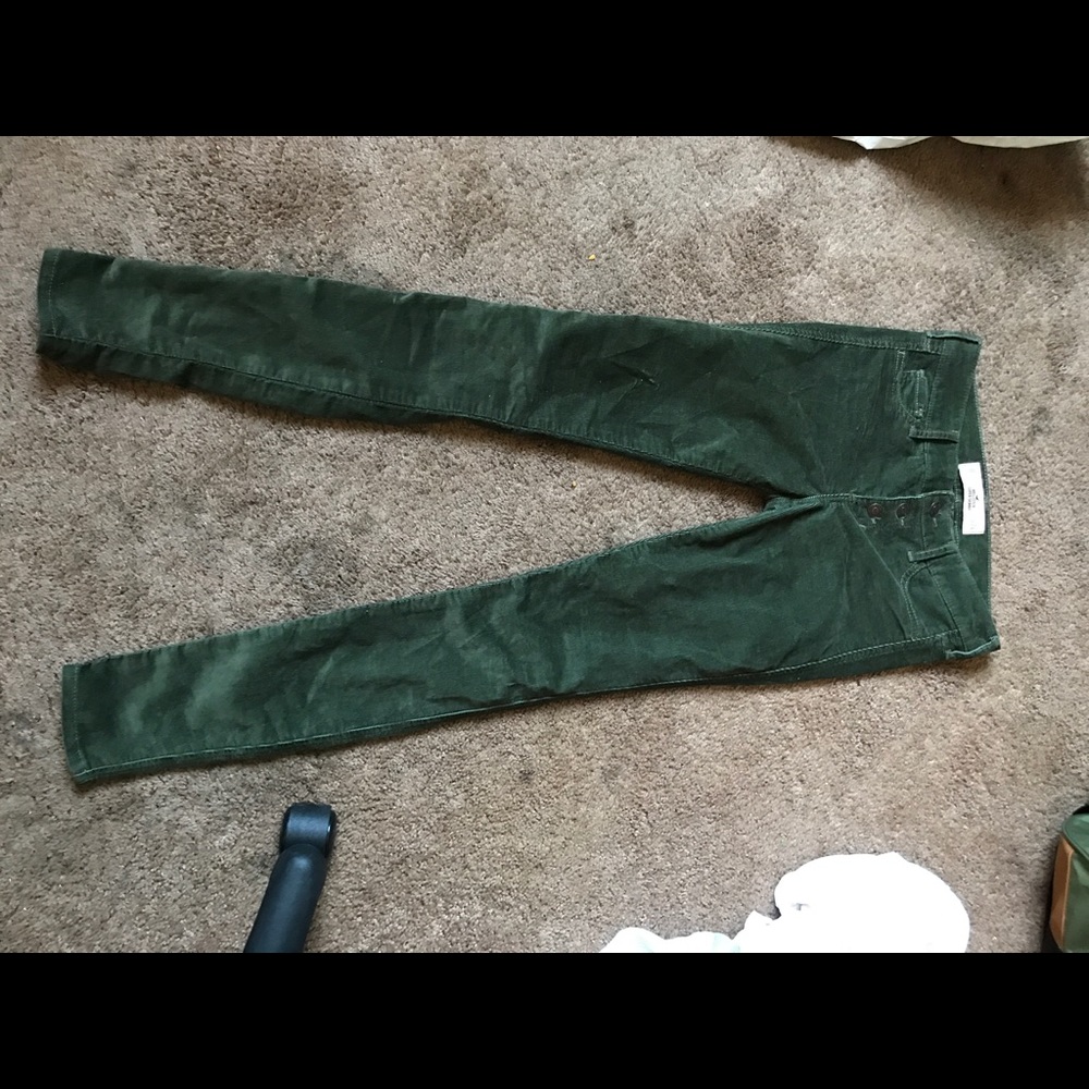 Cute green corduroy jeans